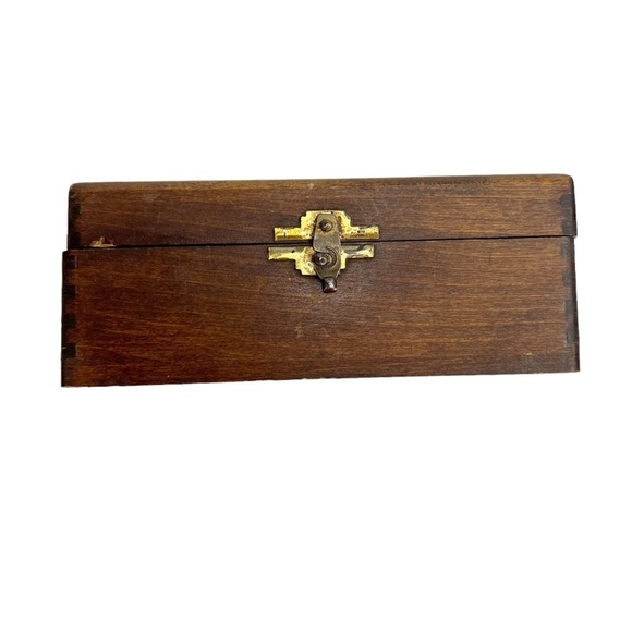 Wooden Teal Green Ceramic Tile Mosaic Trinket Box - Picture 4 of 8